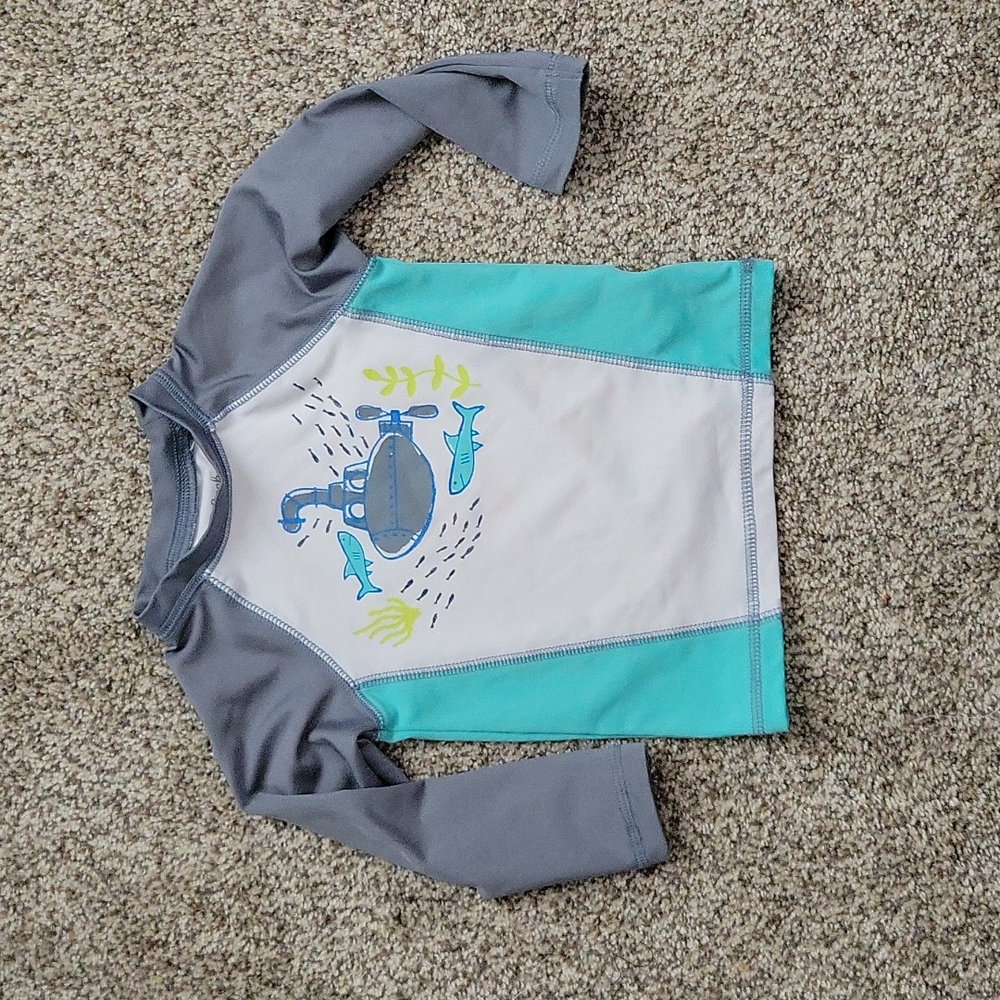 Cat and Jack 12 month long sleeve rash guard